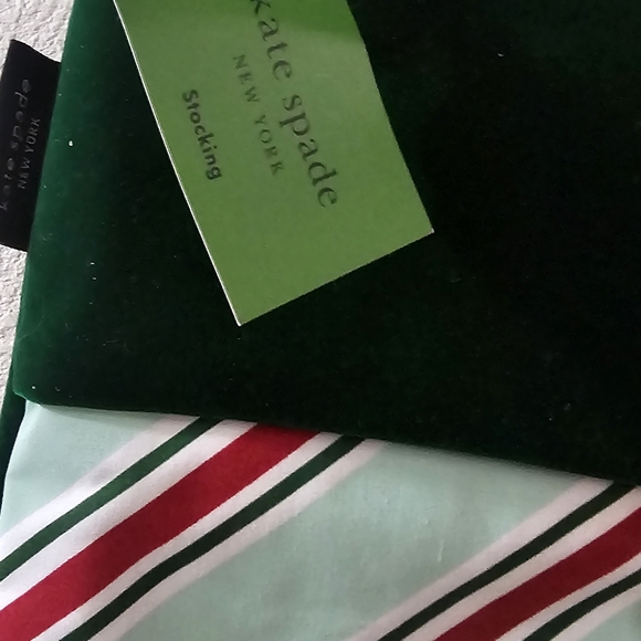 Kate Spade-Striped Christmas Stocking - Picture 2 of 3